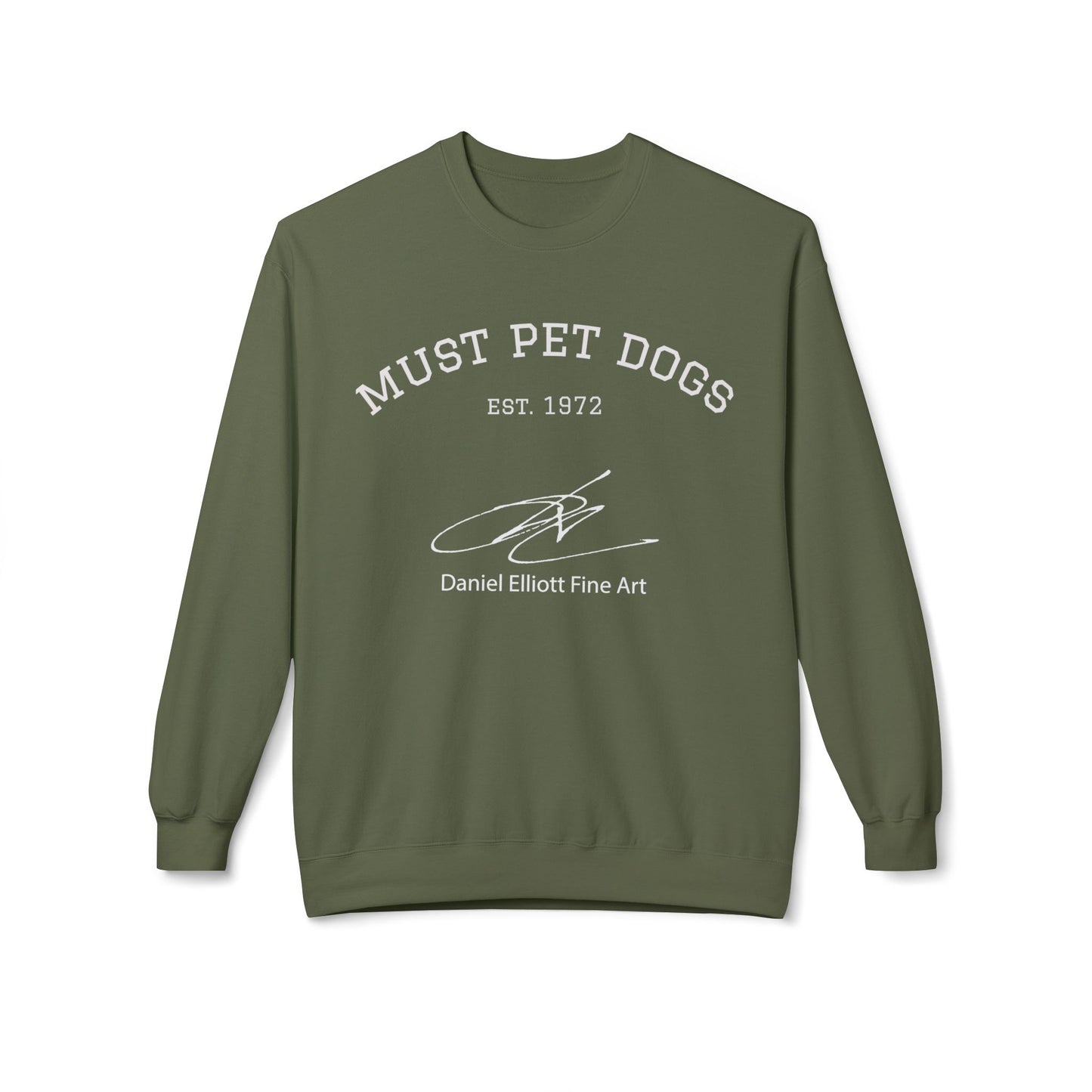 Must Pet Dogs Crewneck Sweatshirt — 'Must Pet Dogs' Graphic Crewneck