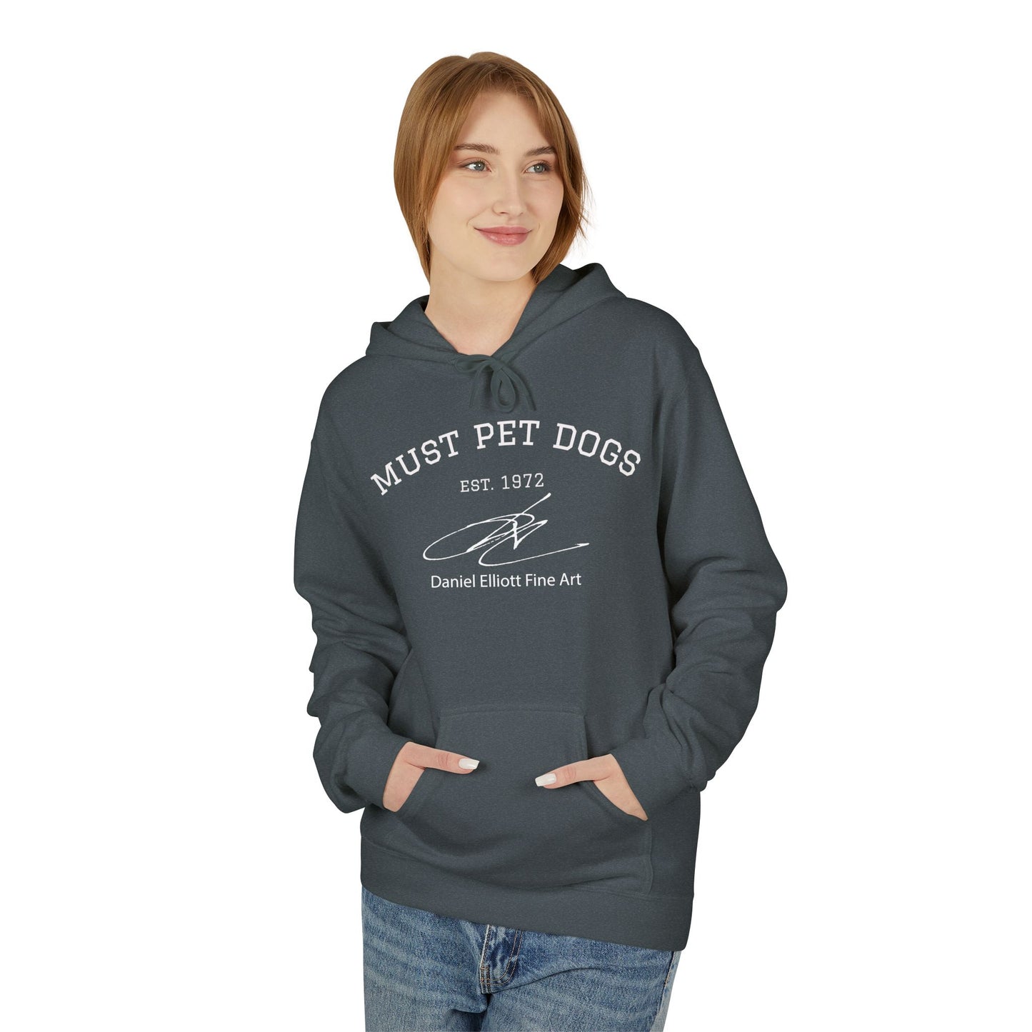 Hoodie - "Must Pet Dogs" Casual Graphic Hoodie | Dog Lover Pullover