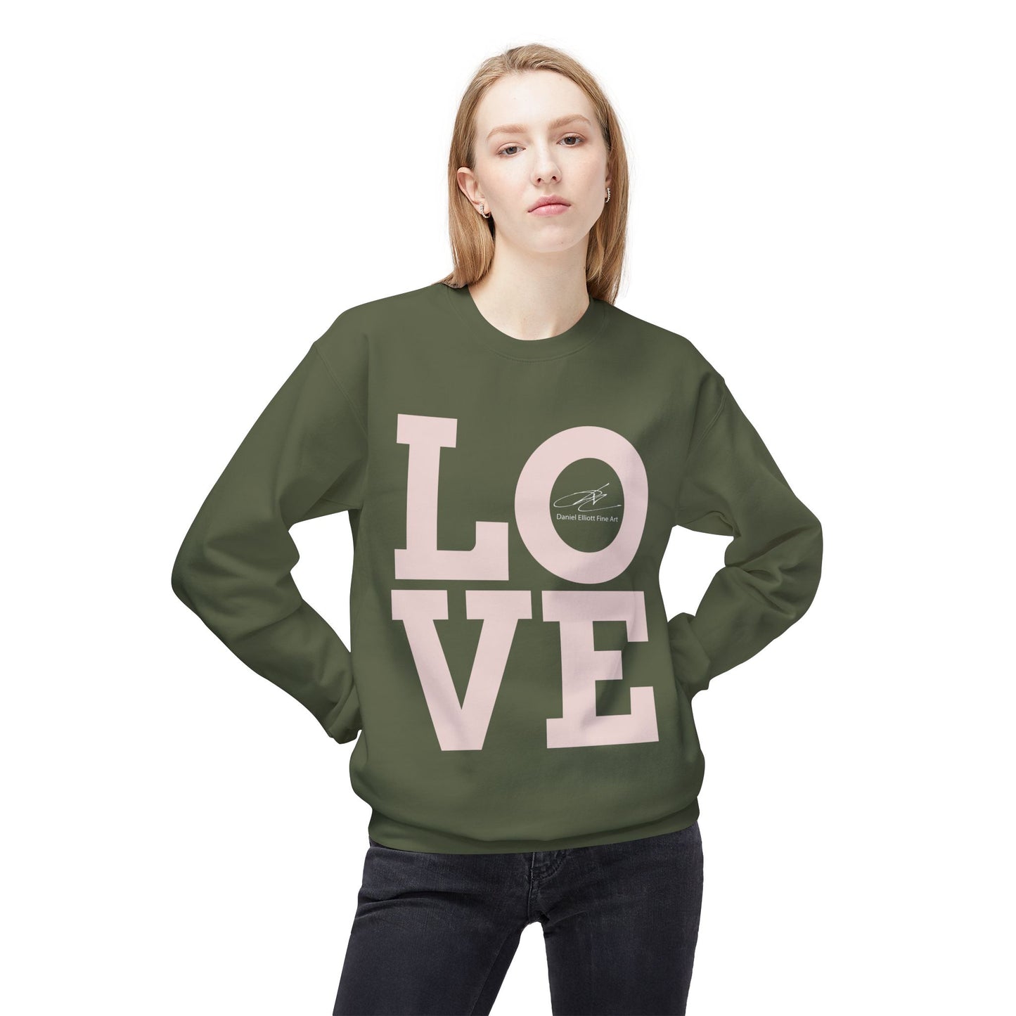 Love Block Letter Crewneck Sweatshirt