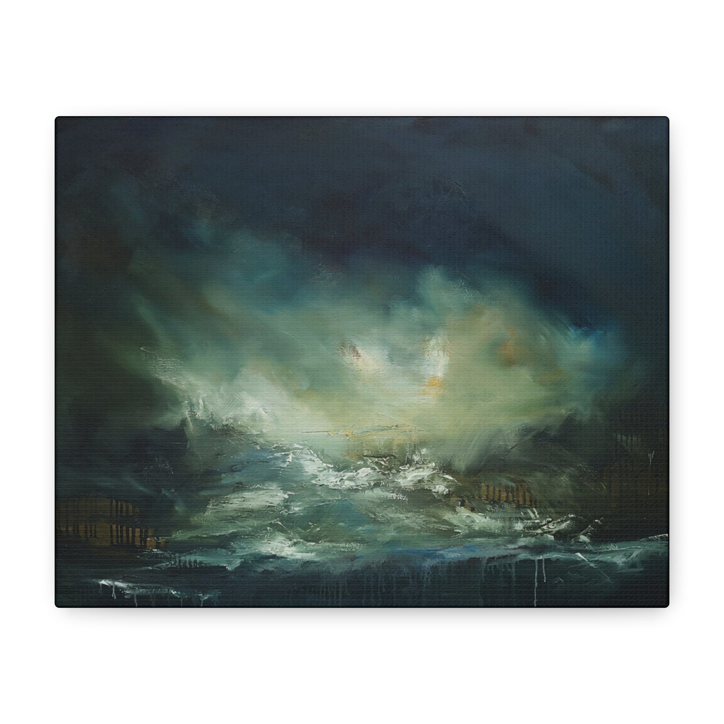 Emergence of Quiet Matte Canvas Print — Moody Seascape Wall Art (Stretched 1.25")