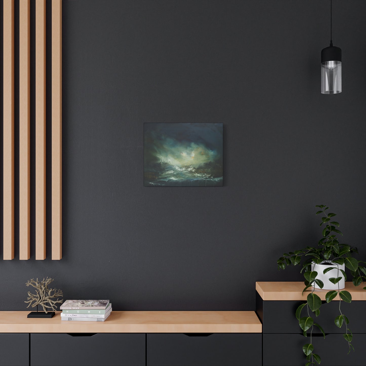 Emergence of Quiet Matte Canvas Print — Moody Seascape Wall Art (Stretched 1.25")