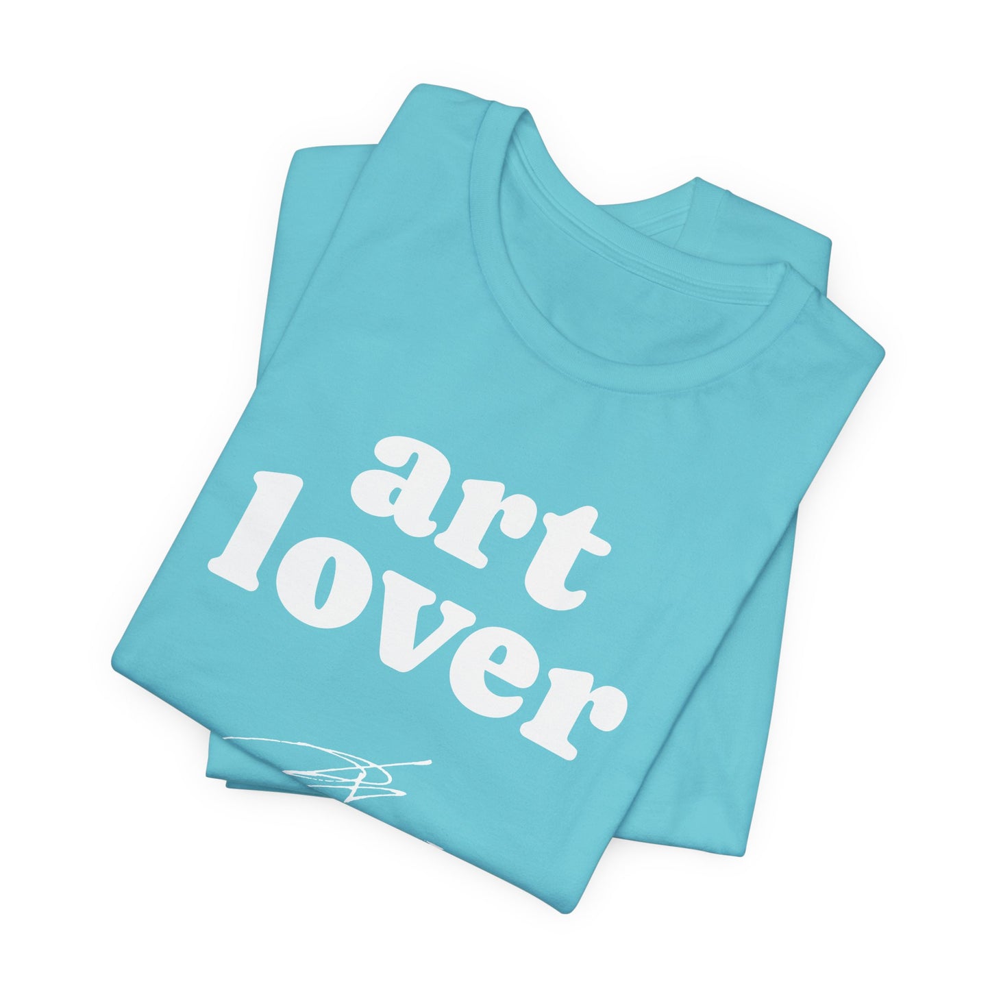 Art Lover Tee — Minimalist White Graphic T‑Shirt
