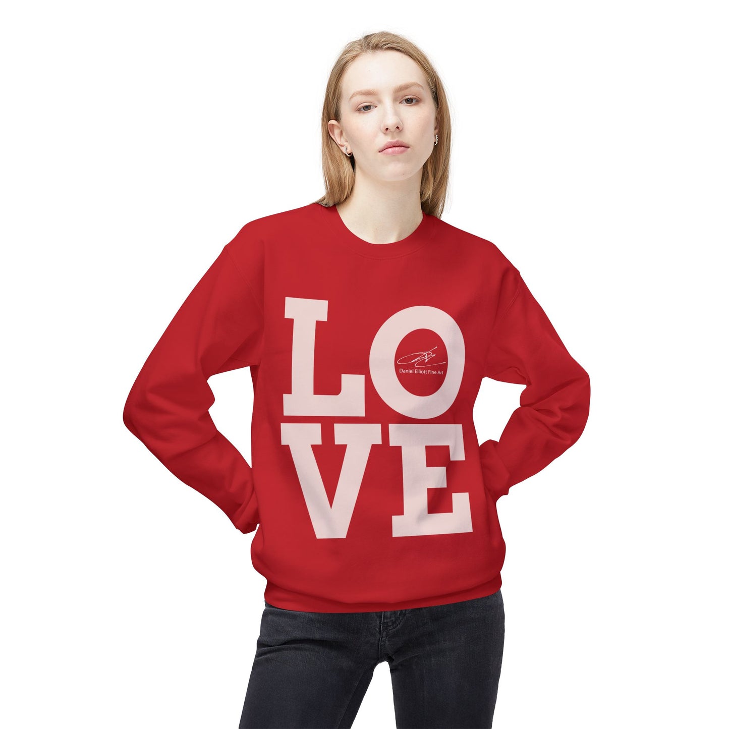 Love Block Letter Crewneck Sweatshirt